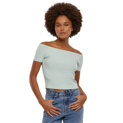 Bild av Urban Classics OFF Shoulder Tshirt bas, Storlek: 4XL, Frostmint