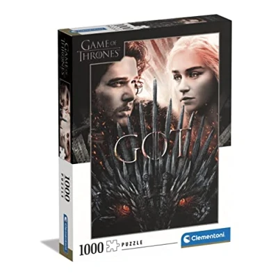 Bild av Clementoni 39651 Pussel Game Of Thrones 1 000 bitar Tillverkad i Italien, vuxenpussel bitar, TV serie pussel, berömda filmpussel, vuxenkul, flerfärgad