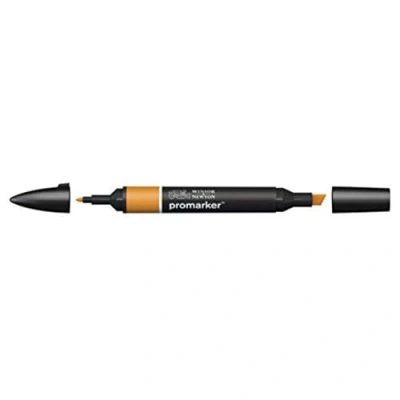 Bild av Winsor &amp; Newton &quot; ProMarker 0203552 professionell layoutmärkpenna 2 spetsar, fin och bred för ritningar, design layouter Siena natur