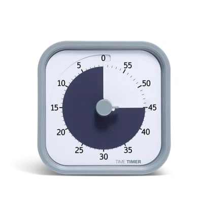 Bild av Time timer Home Mod 60 minuters Visual Edition för studieverktyg hemskolmaterial, kontor och möten, med tyst drift (blek skiffer)