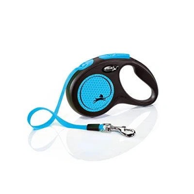 Bild av Flexi New Neon S Tape 5 m (black/neon blue)