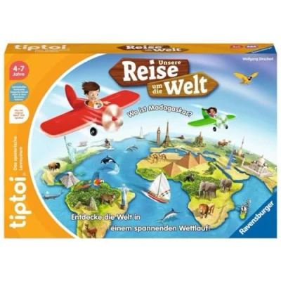 Bild av Ravensburger 00117 tiptoi spel Vår resa runt jorden, pedagogiskt från 4 år, lärorikt geografispel för pojkar och flickor 14 spelare