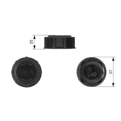 Bild av GATES RC233 Bouchon, réservoir de liquide refroidissement FORD: Sierra Mk2 3/5 portes, Berline