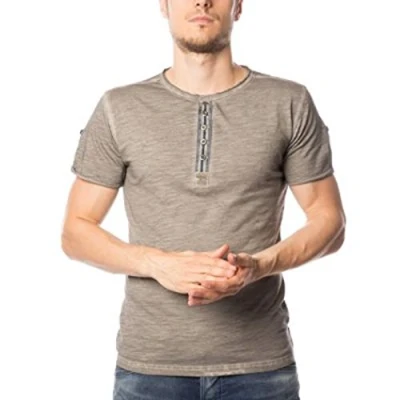 Bild av KEY LARGO Herr Arena Button T shirt, Silver (1107), XL