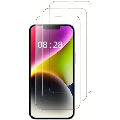 Bild av 3 stycken härdat glas kompatibel för iPhone 14 13 Pro Projektfilm 6,1 tum Hårdhet 9h Utan Skrapa Bubbla Anti Scratch Clear Ultralätt Ultra