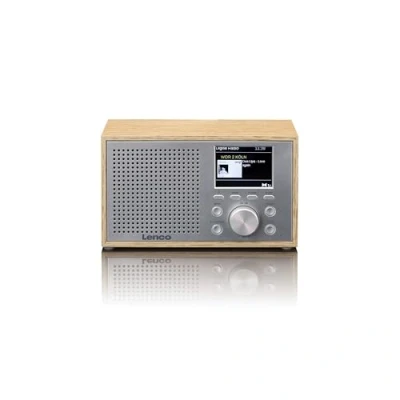 Bild av Lenco DAR 017 DAB+ Radio, kompakt radio med Bluetooth 5.0, sändarminne, FM mottagare, 2 väckningstider, 3 watt RMS, 3,5 mm AUX, trä