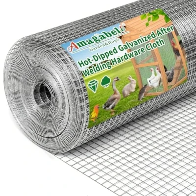 Bild av Amagabeli 1M X 25M galvaniserat fyrkantigt nät trädgårdsnät 12,7 mm varm svetsning nätnät, tjocklek 0,7 metallnät, hönshus, trådnät, HC01