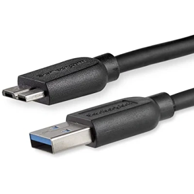 Bild av StarTech.com 2 m smal USB 3.0 A till Micro B kabel M/M mobilladdning Sync för smartphones och surfplattor (USB3AUB2MS)