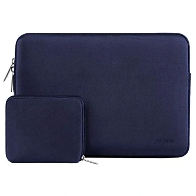 Bild av MOSISO Laptopfodral kompatibel med MacBook Air/Pro Retina, 1313,3 tums bärbar dator, Pro 14 tum 2021 2022 M1 Pro/Max A2442, neoprenärm litet fodral, marinblå