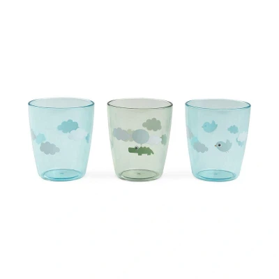 Bild av Done By Deer Happy Clouds Yummy Glas 3 pack, Grön