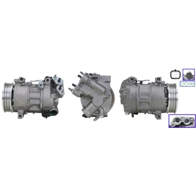 Bild av LUCAS ACP01095 Compresseur De Climatisation PAG 46 YF 1234yf, R 134a avec joints PEUGEOT: 208 I 3/5 portes, 3008 I, 5008 CITROËN: C3 II