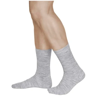 Bild av VITSOCKS Ullstrumpor Herr 80% MERINOULL Varma Strumpor (3 PAR) Mjuka Andas, ljusgrå, 42 43