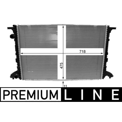 Bild av MAHLE ORIGINAL CR 2177 000P radiateur du moteur 718 475 11 Grille de soudée AUDI: A4 B9 Avant, Berline, A5 Coupe