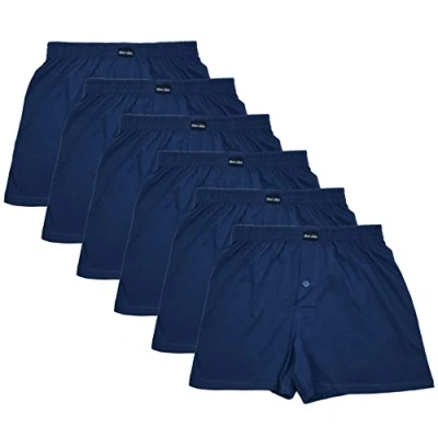 Bild av MioRalini 6 herrboxershorts i klassiska färger, 100 % bomull utan sidosöm, sömlös storlek M 4XL och extra stor, Set02 med gylf, XL