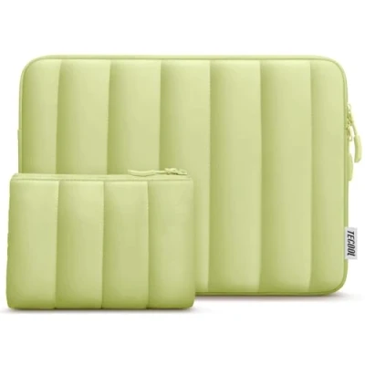 Bild av TECOOL 13,3 tums laptopväska fodral för MacBook Air 13 13,6 M4 M3 M2 2025 20242010, Pro 13/14 M1 2024 20222012, Puffy tum Acer Lenovo Dell HP StHP StStStAvokadogrön