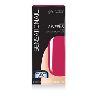 Bild av SENSATIONAIL gel nagellack, fuchsia Fab, 7,39 ml, rosa/röd, hemma