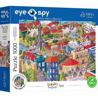 Bild av Trefl Prime UFT Eye Spy Sneaky Peakers Puzzle: Paris, Frankrike 1000 element, överraskande detaljer, den tjockaste kartongen, BIO, EKO, kreativ underhållning för vuxna och barn från 12 år