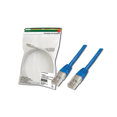 Bild av DIGITUS LAN Kabel Cat 5e 5m RJ45 nätverkskabel U/UTP oskärmad kompatibel med 6 och 5 Blå