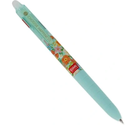 Bild av Legami Raderbar gelpenna 3 färger, uppladdningsbar, ergonomiskt handtag, ⌀ spets 0,5 mm, Flowers tema