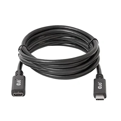 Bild av Club 3D CAC 1529 USB förlängningskabel 24 pin C (hane) till (hona) 20 V 3 A 2 m 4K60Hz stöd, dubbelriktad