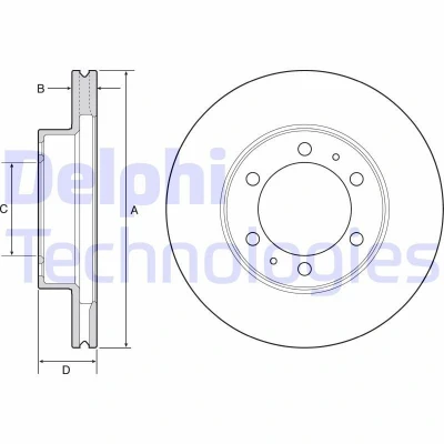 Bild av Bromsskiva DELPHI BG4557