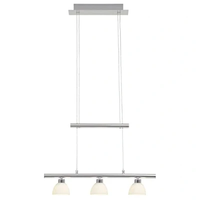 Bild av BRILLIANT lampa Tonja LED pendelljus 3 flammar krom/vit 3x 5W integrerad (COB), (285lm, 3000K) Skala A ++ till E Höjd justerbar efter motvikt