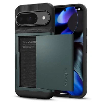 Bild av Spigen Slim Armor CS Case för Google Pixel 9 och Pro [Made for Google] Skal Fodral Grön