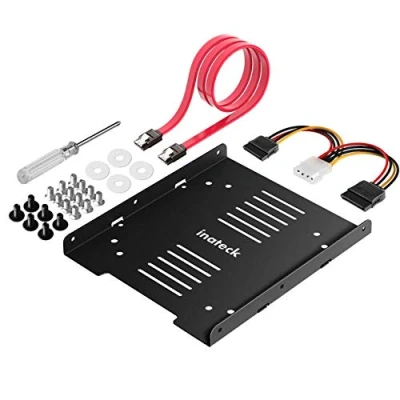 Bild av Inateck Installationsram för 2,5&quot; HDD/SSD, till 3,5&quot; Intern Dubbel Hårddiskram, Stöder 1 SSD/HDD, Inklusive Monteringstillbehör och Sata 3 Kabel