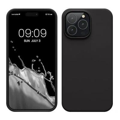 Bild av kwmobile fodral kompatibelt med Apple iPhone 14 Pro Max tunt telefonfodral mjuk finish matt svart