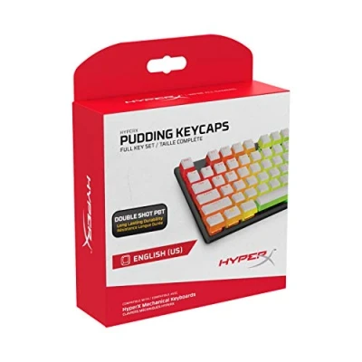 Bild av HyperX HKCPXP WT US/G Pudding keycaps helnyckelset PBT engelsk (US) layout, Vit