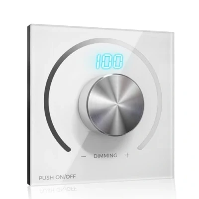 Bild av BrightArk DC 12 V dimmer Switch PWM LED med digital display, strömbrytare för lampor dimmerbrytare infälld husbil RV dimbar lampa