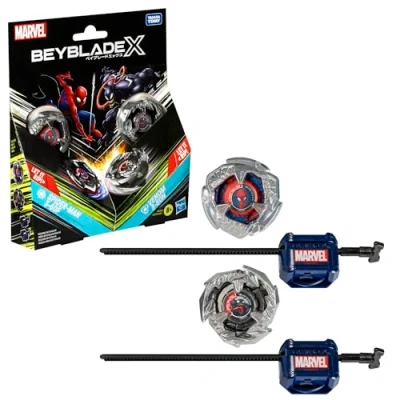 Bild av Beyblade X Marvel Collab Spider Man 3 60F vs. Venom 80N, flerpacksset