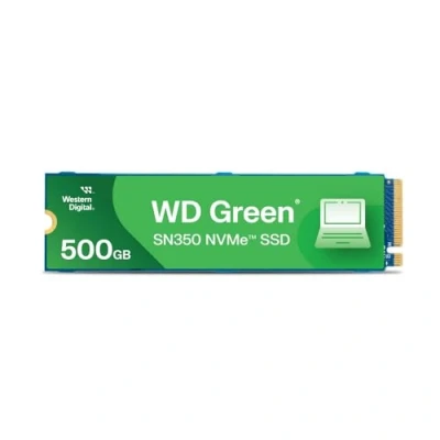Bild av WD Green SN350 500 GB M.2 NVMe SSD, med en läshastighet på 2 400 MB/s och skrivhastighet 1