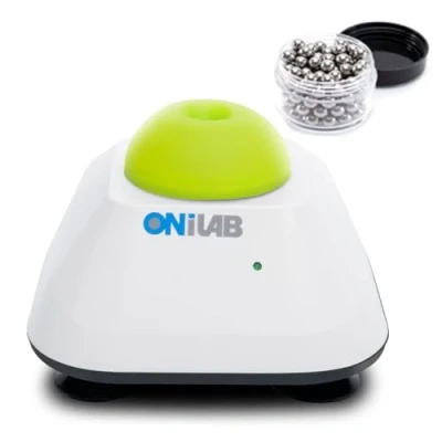 Bild av ONiLAB Mini Vortex mixer med touch funktion, laboratorieblandning, nagellack, ögonfranslim och akrylfärger blandning, laboratorievortex stabil gjuten aluminiumbas, 120 st 7/32 tum blandade kulor