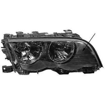 Bild av ABAKUS 444 1120R LDEM2 Phares droit H7 avec commande pour correcteur de site projecteur, Boîtier intérieur noir PX26d BMW: 3 Berline, Touring