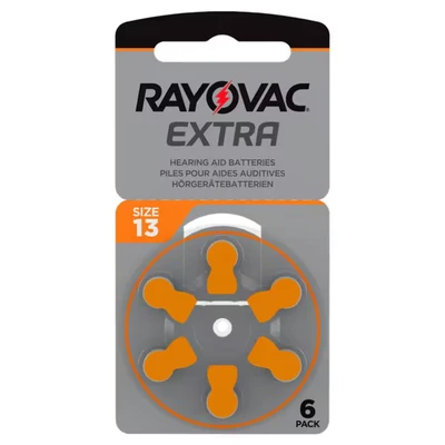 Bild av 6 x RAYOVAC Extra Advanced med Active Core Technology 13 den senaste generationen hörapparatbatterier