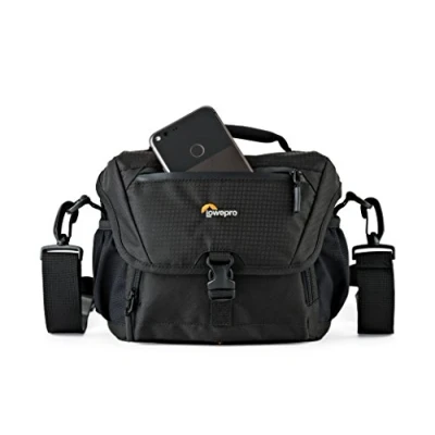 Bild av Lowepro LP37119 PWW, Nova 160 AW II kameraväska, anpassningsbar, bärbar, passar DSLR med bifogad lins, kompakt drönare, 1 2 ytterligare linser, blixtar, svart