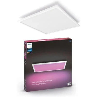 Bild av Philips Hue Surimu vit kvadrat (60x60x4.8cm): takplafond panel, White Ambiance, Zigbee &amp; BT, röststyrning via Amazon Alexa, Google Home, Siri