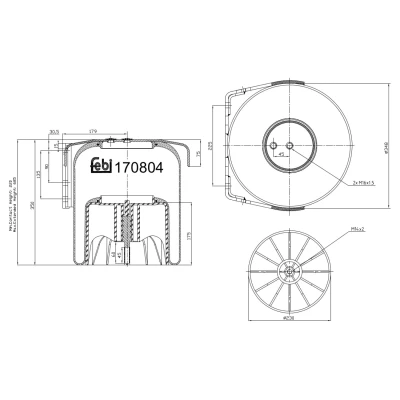 Bild av FEBI BILSTEIN 170804 Soufflet à air, suspension pneumatique IVECO: Stralis