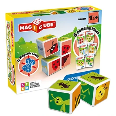Bild av Geomag 121, Magicube Insects Building Game with Magnetic Cubes, 4 Cubes