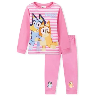 Bild av Bluey Pyjamas för flickor, Rosa, 3 4 År