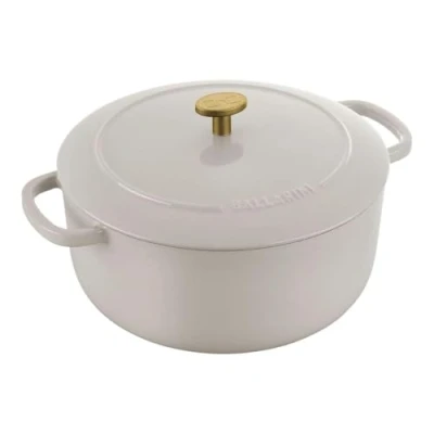 Bild av BALLARINI Bellamonte Gryta Skål, Stekfat, Holländsk ugn, Emaljerat Gjutjärn, Rund, 24 cm, 4 L, Elfenben Vit