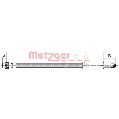 Bild av METZGER 4110145 Flexible De Frein 221 BMW: 1 5 portes, 3 Berline, Touring