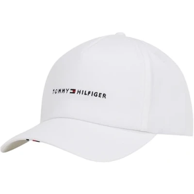 Bild av Tommy Hilfiger Herr TH FOUNDATION MJUK 6 PANEL Keps AM0AM13162 Blå (Th Optic White) en Storlek, White), storlek