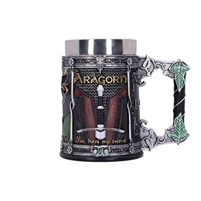 Bild av Nemesis Now officiellt licensierad Lord of The Rings Fellowship Tankard, flerfärgad, 15,5 cm