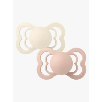 Bild av BIBS Supreme Napp 2 pack Latex Stl 1 Symmetrisk, Ivory/Blush