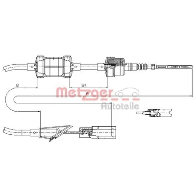Bild av METZGER 412.11 Câble d&#039;Embrayage COFLE FIAT: Punto II 3/5 portes, I Cabriolet