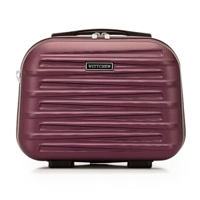 Bild av WITTCHEN Skyspeed Line Kosmetikkoffer Resväska Handbagage Kabinväska Hårdfodral ABS axelrem Elastisk bagagerem Maroon