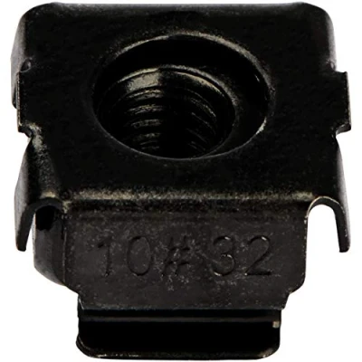 Bild av StarTech.com 10 32 cage nuts 50 Pack Rack Mount Clip For Square Hole Server Black (CABCAGENUTS1032)