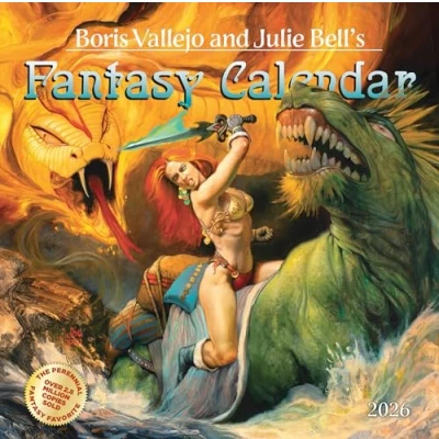 Bild av Boris Vallejo and Julie Bell&#039;s Fantasy Wall Calendar 2026: A Year of Classic Images for 2026